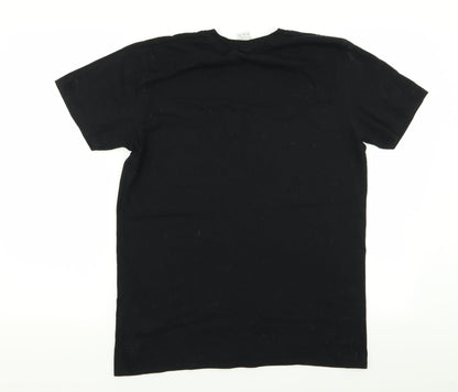 Womens UK Size M Gildan Black Basic T-Shirt