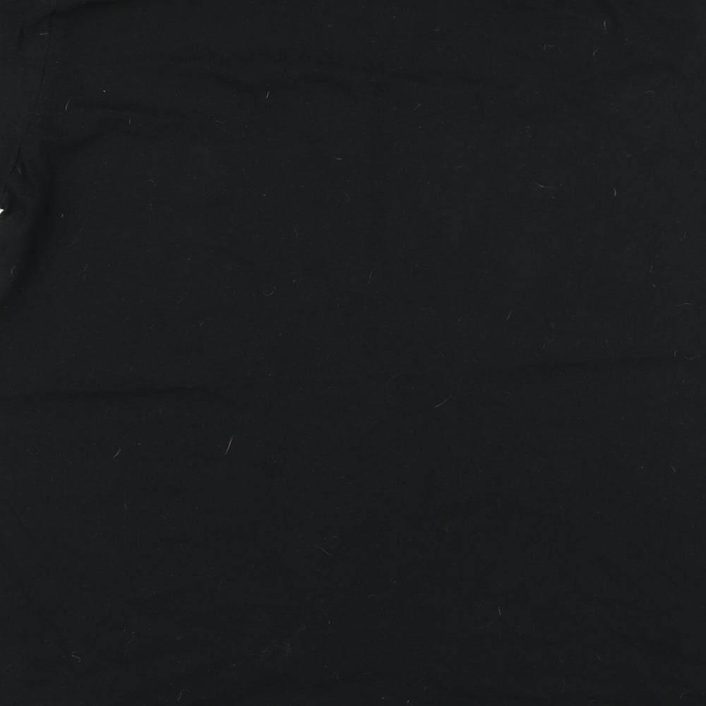 Womens UK Size M Gildan Black Basic T-Shirt