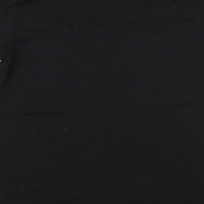 Womens UK Size M Gildan Black Basic T-Shirt