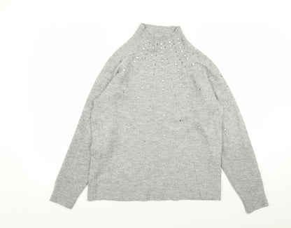 Womens UK Size 12 Dorothy Perkins Grey Pullover Jumper