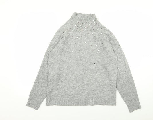 Womens UK Size 12 Dorothy Perkins Grey Pullover Jumper
