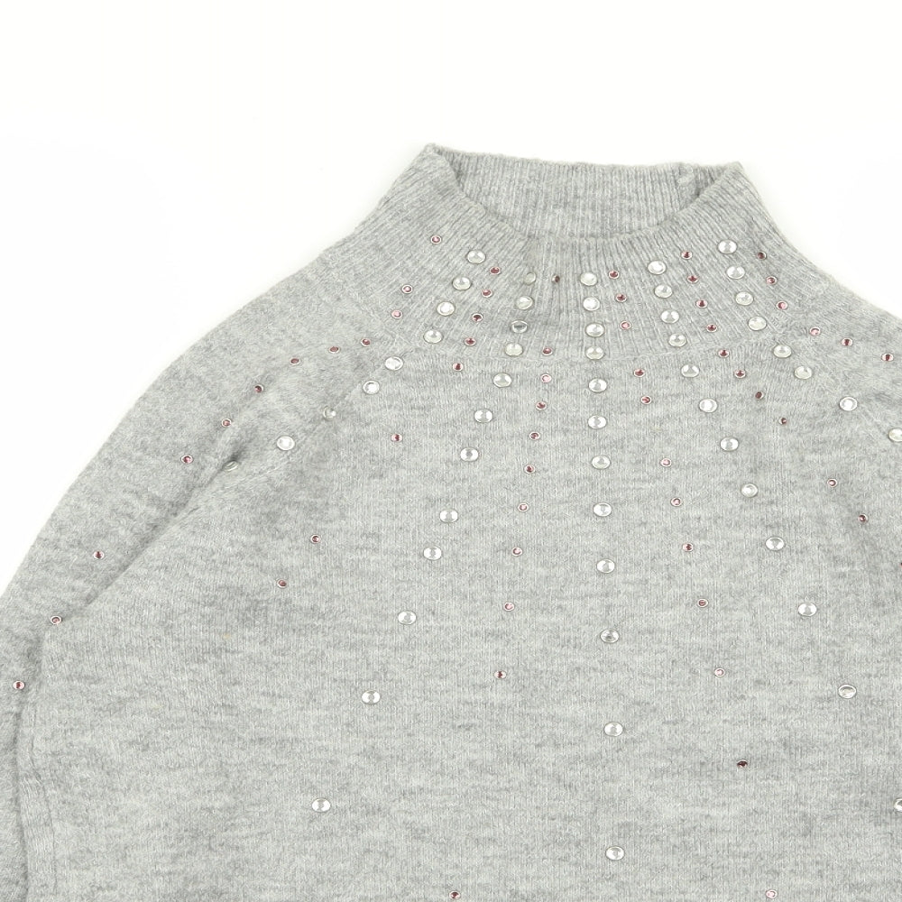 Womens UK Size 12 Dorothy Perkins Grey Pullover Jumper