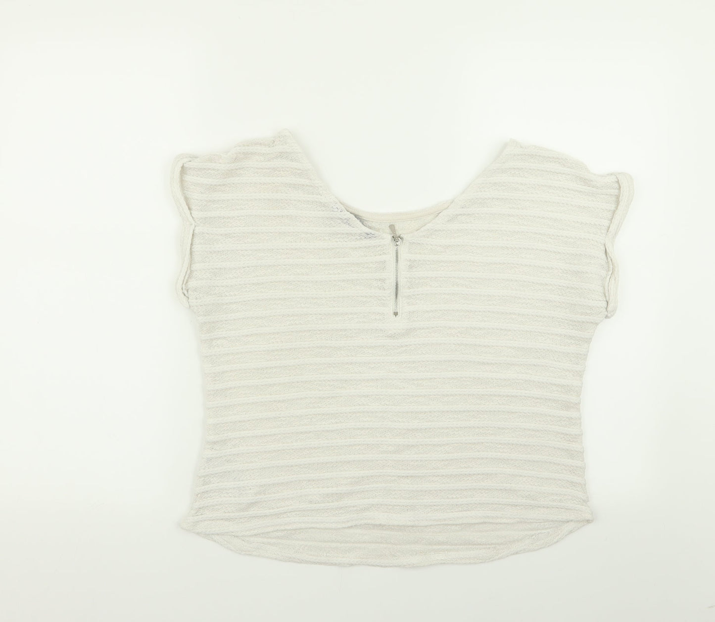 Womens UK Size 12 New Look White Basic T-Shirt