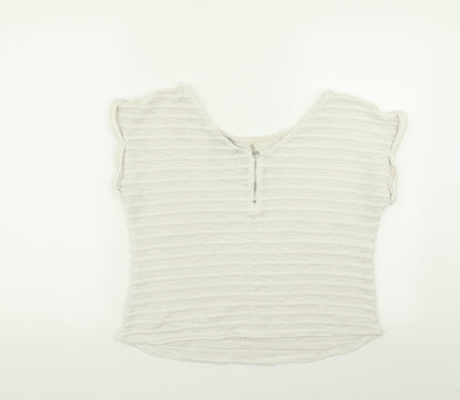 Womens UK Size 12 New Look White Basic T-Shirt