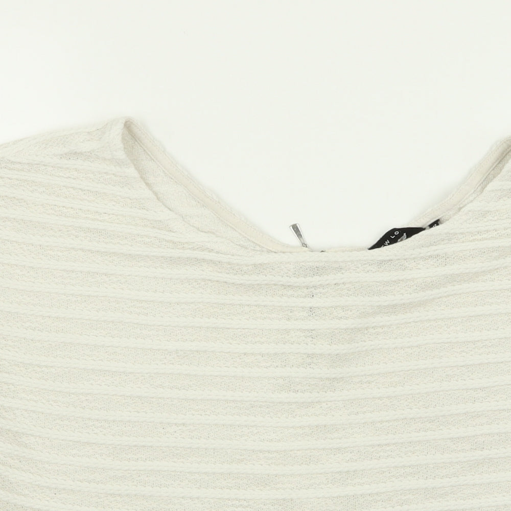 Womens UK Size 12 New Look White Basic T-Shirt
