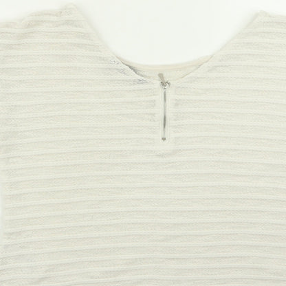 Womens UK Size 12 New Look White Basic T-Shirt