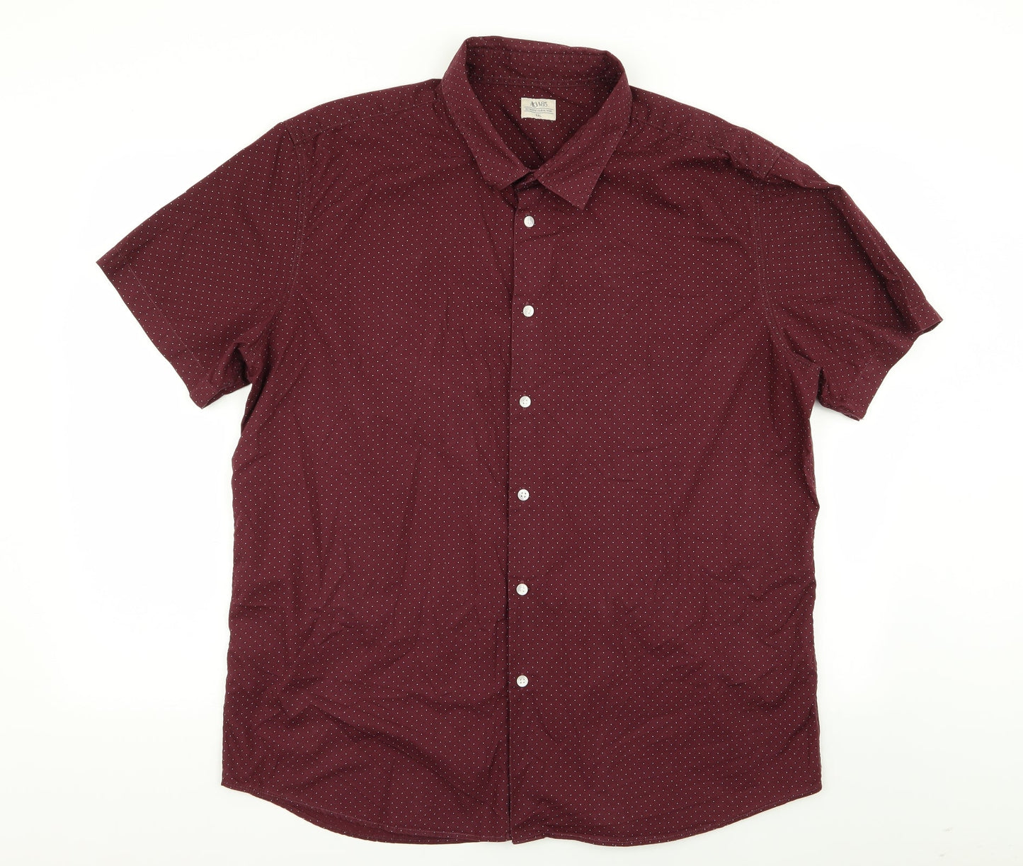 ACW 58 Mens Red Polka Dot   Button-Up Size 2XL