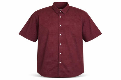 Mens UK Size 2XL ACW 58 Red  Button-Up Short Sleeve Casual Shirt