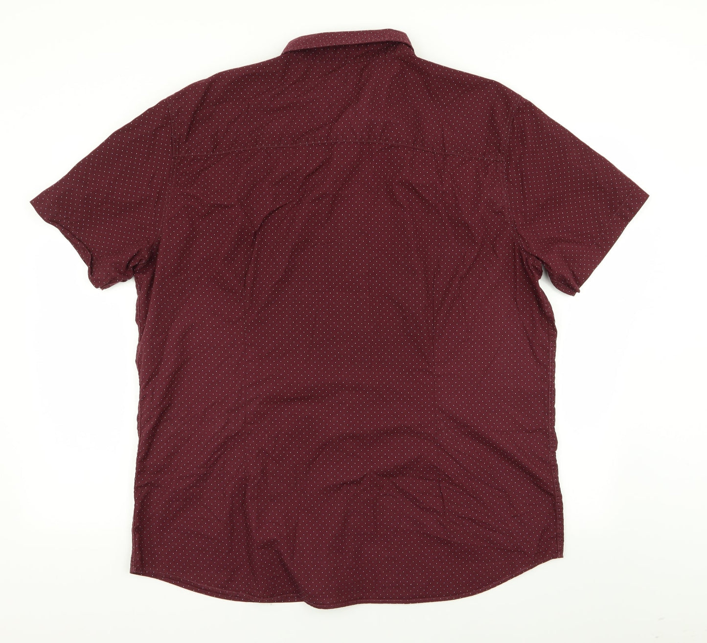 ACW 58 Mens Red Polka Dot   Button-Up Size 2XL