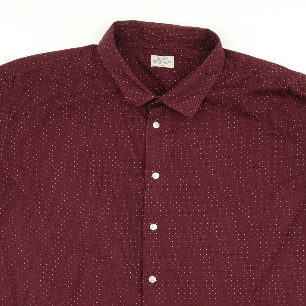 ACW 58 Mens Red Polka Dot   Button-Up Size 2XL