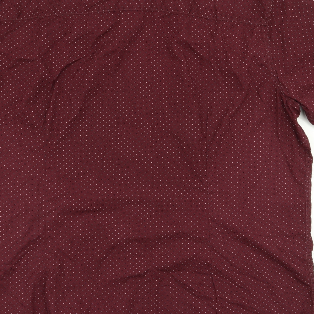 ACW 58 Mens Red Polka Dot   Button-Up Size 2XL