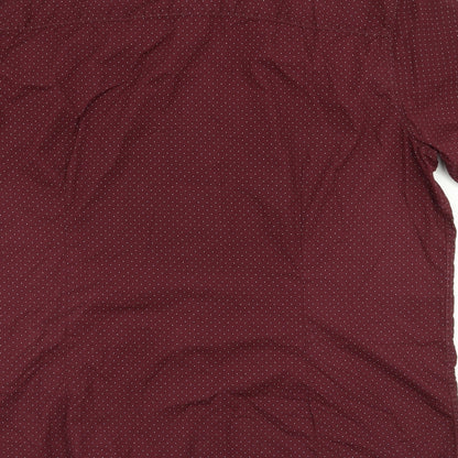 ACW 58 Mens Red Polka Dot   Button-Up Size 2XL