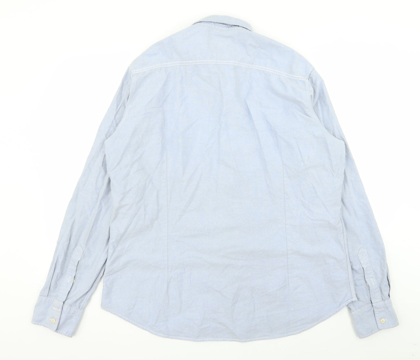 Mens UK Size XL NEXT Blue  Button-Up Long Sleeve Casual Shirt