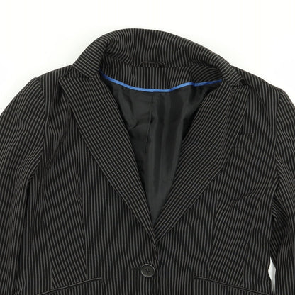 Dorothy Perkins Womens Black Striped  Jacket Blazer Size 10