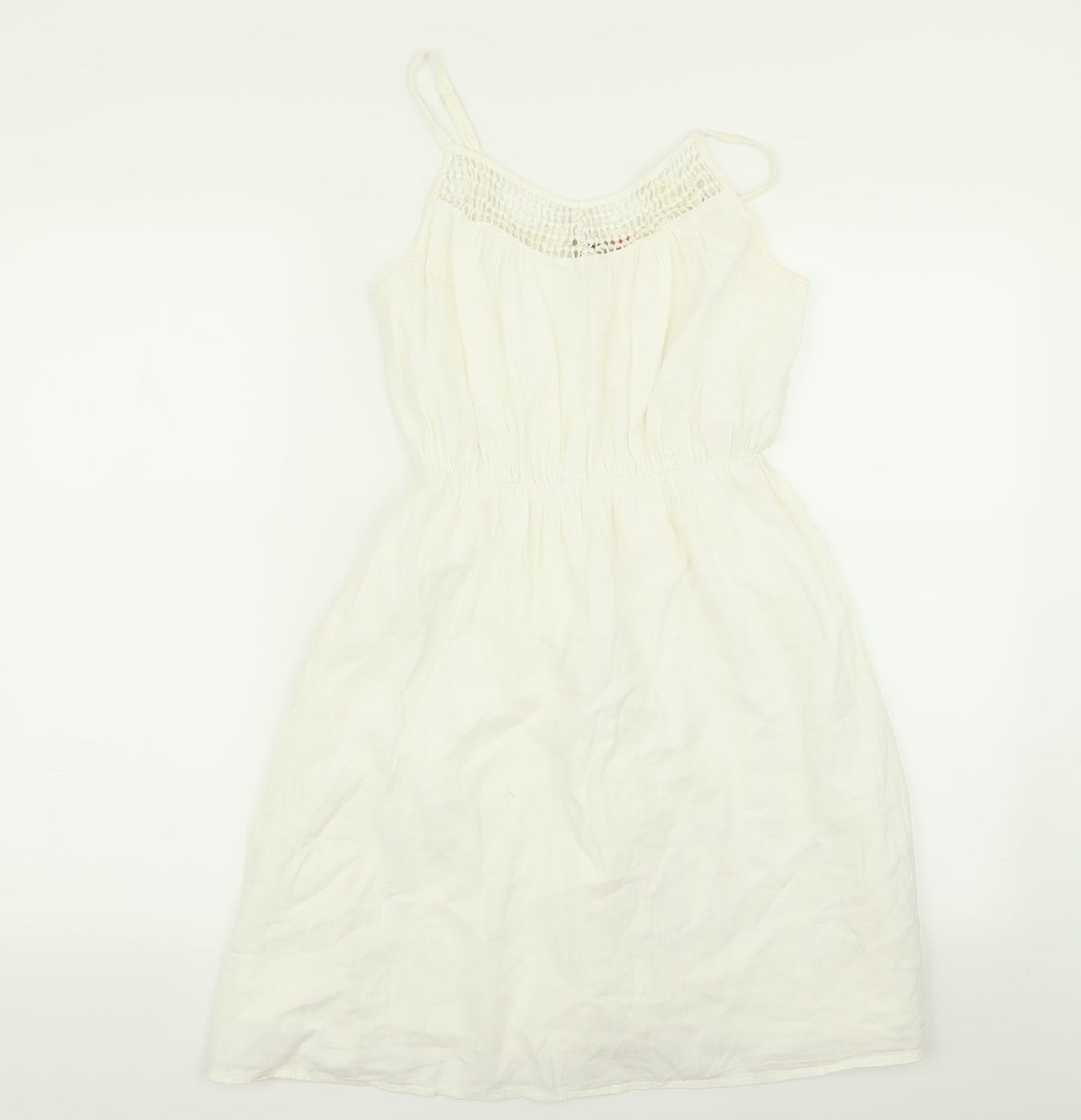 Only Womens White Geometric  Fit & Flare  Size 6