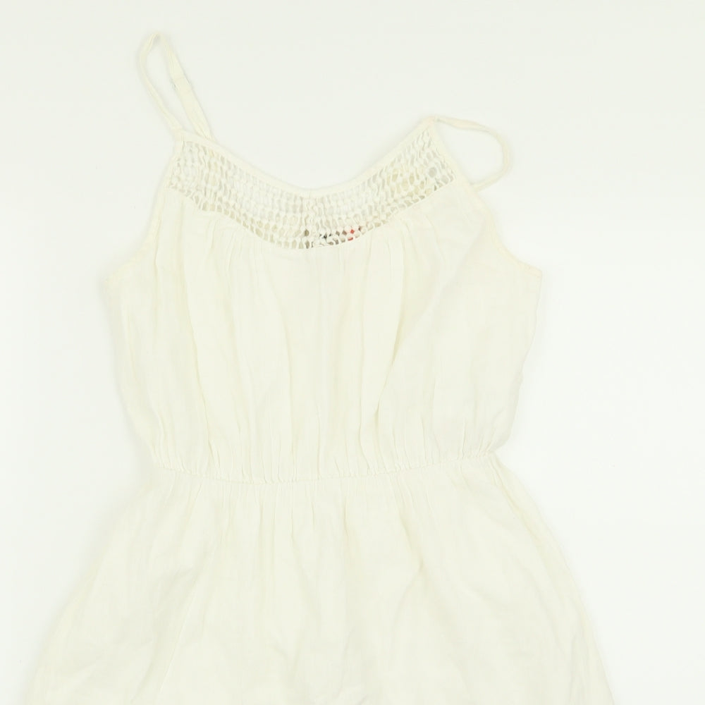 Only Womens White Geometric  Fit & Flare  Size 6