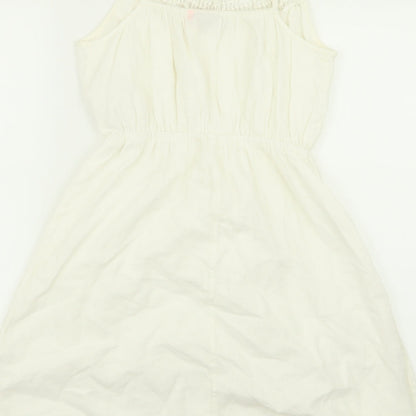 Only Womens White Geometric  Fit & Flare  Size 6