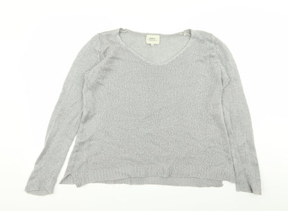 Womens UK Size L Papaya Grey Pullover Jumper