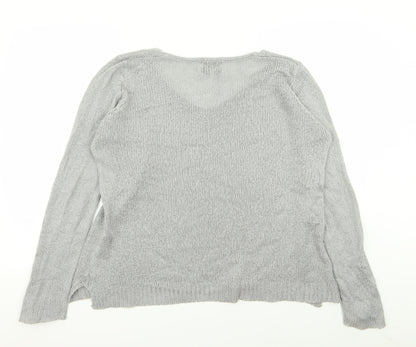 Womens UK Size L Papaya Grey Pullover Jumper