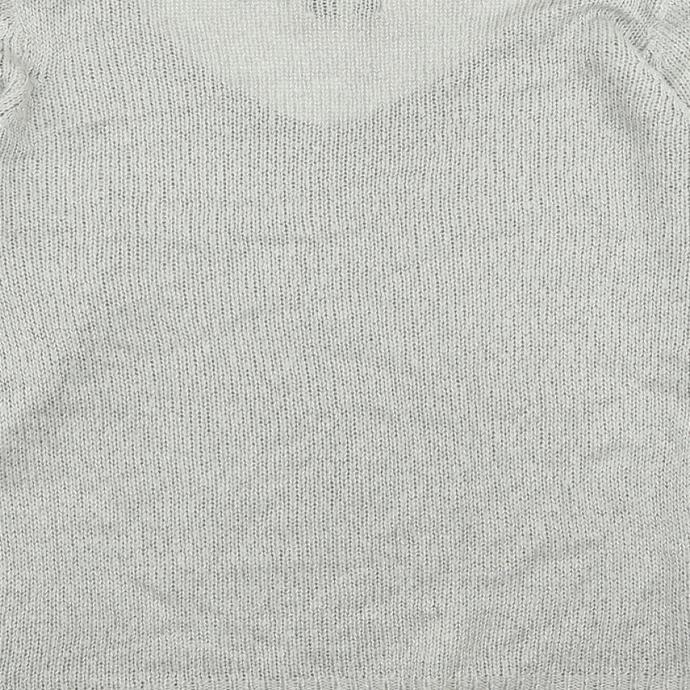 Womens UK Size L Papaya Grey Pullover Jumper