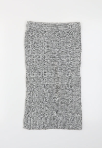 Missguided Womens Grey   A-Line Skirt Size 6  - Stretch waistband