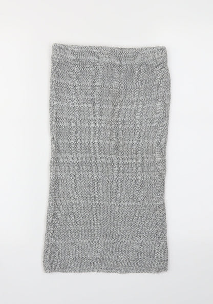 Missguided Womens Grey   A-Line Skirt Size 6  - Stretch waistband