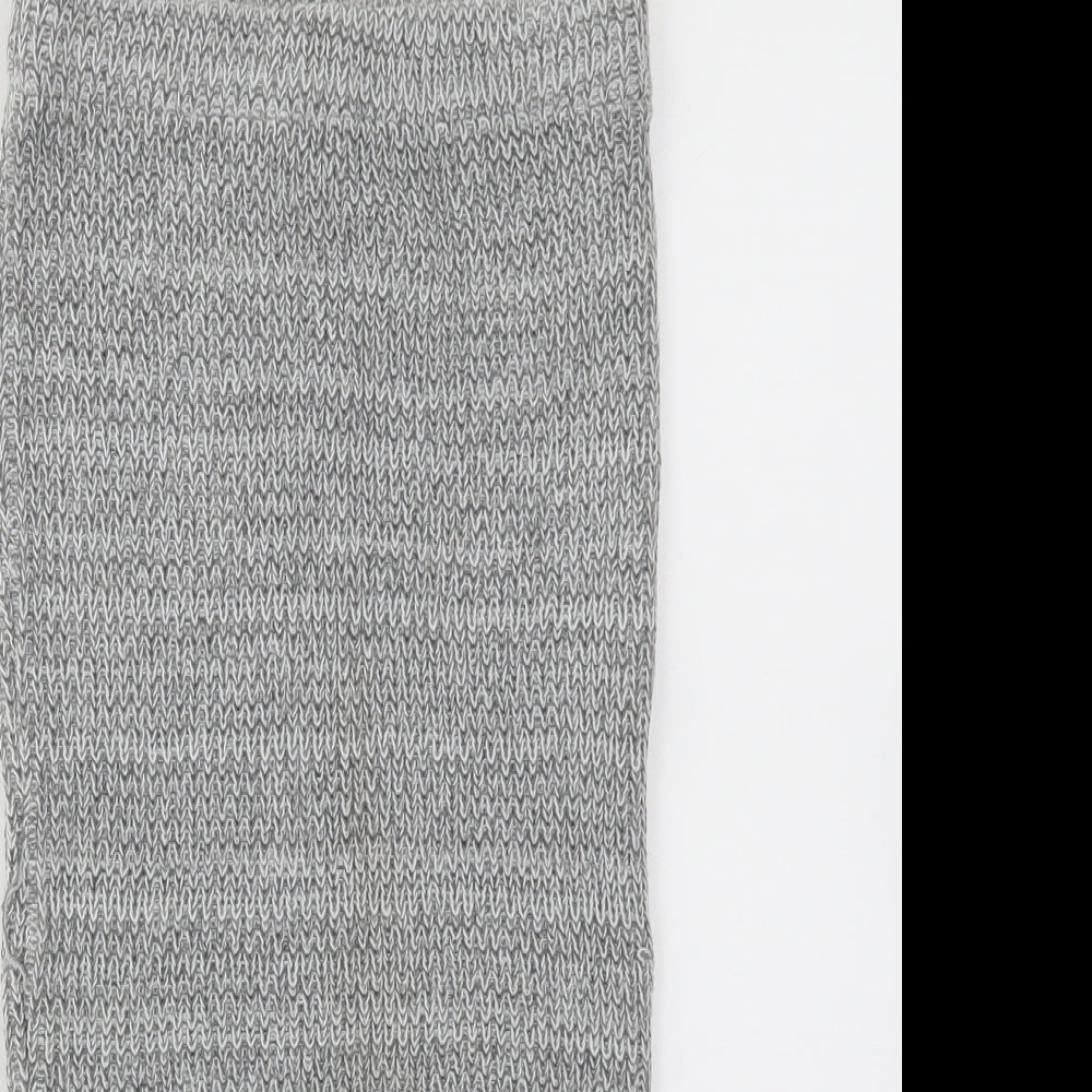 Missguided Womens Grey   A-Line Skirt Size 6  - Stretch waistband