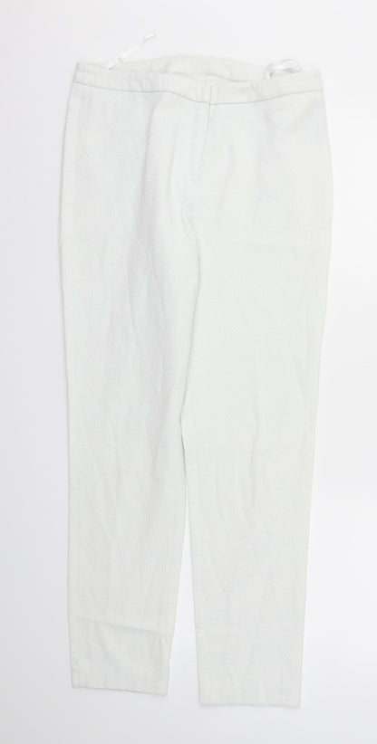 W Womens White   Trousers  Size 10 L28 in
