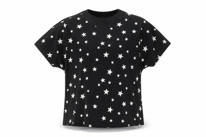 Front view of Primark girls’ black argyle/diamond basic t-shirt size 2xs
