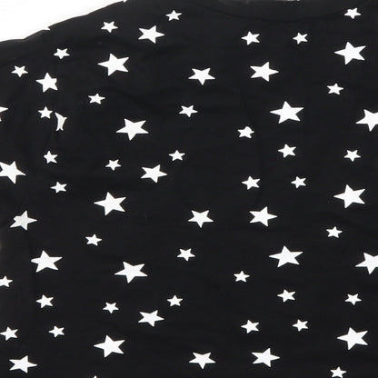 Brand and care label for Primark girls’ black argyle/diamond basic t-shirt size 2xs