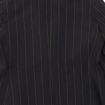 St Bernard Womens Black Striped  Jacket Blazer Size 16