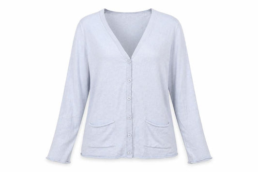 Womens UK Size S Eddie Bauer Blue Cardigan Jumper