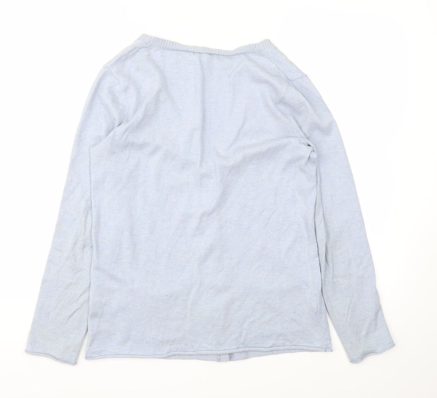 Womens UK Size S Eddie Bauer Blue Cardigan Jumper