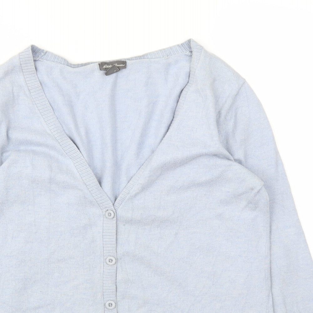 Womens UK Size S Eddie Bauer Blue Cardigan Jumper