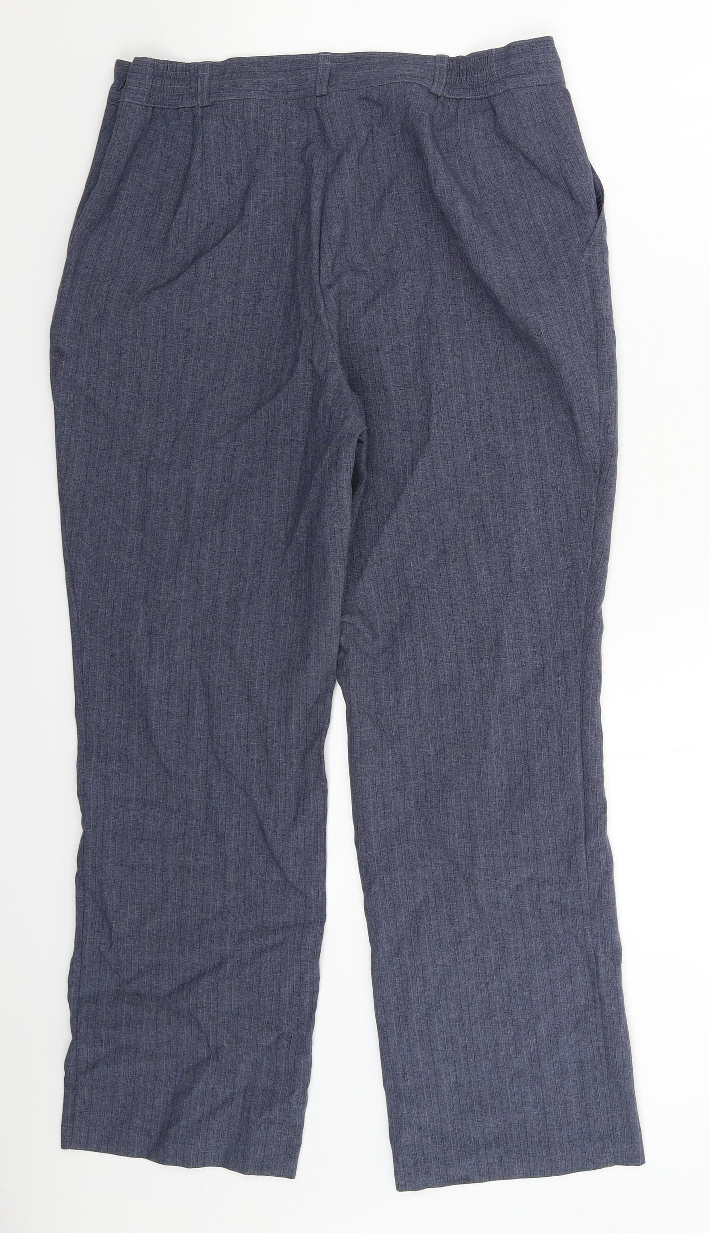 Womens UK Size 12 Marks and Spencer Slim Fit Dress Pants Blue Trousers