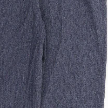 Womens UK Size 12 Marks and Spencer Slim Fit Dress Pants Blue Trousers