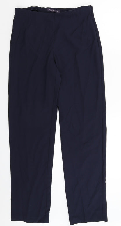 Womens UK Size 10 Marks and Spencer Slim Fit Dress Pants Blue Trousers