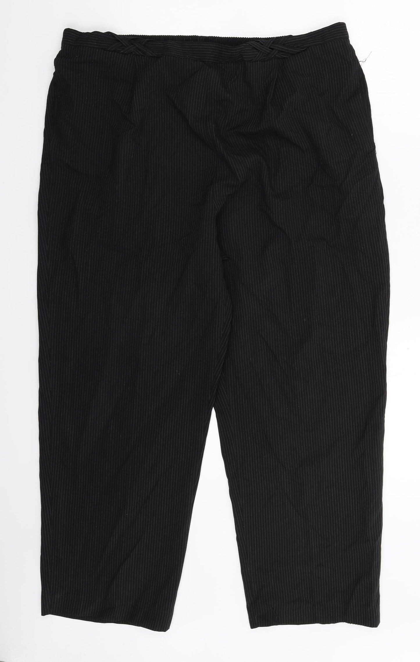 Womens UK Size 20 BM Regular Fit Dress Pants Black Trousers