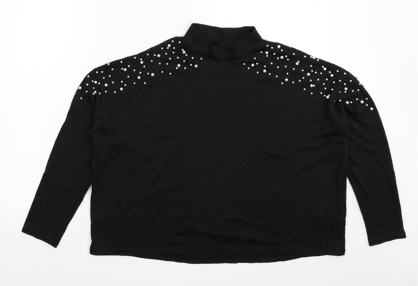 Womens UK Size L Divided Black Pullover Jumper
