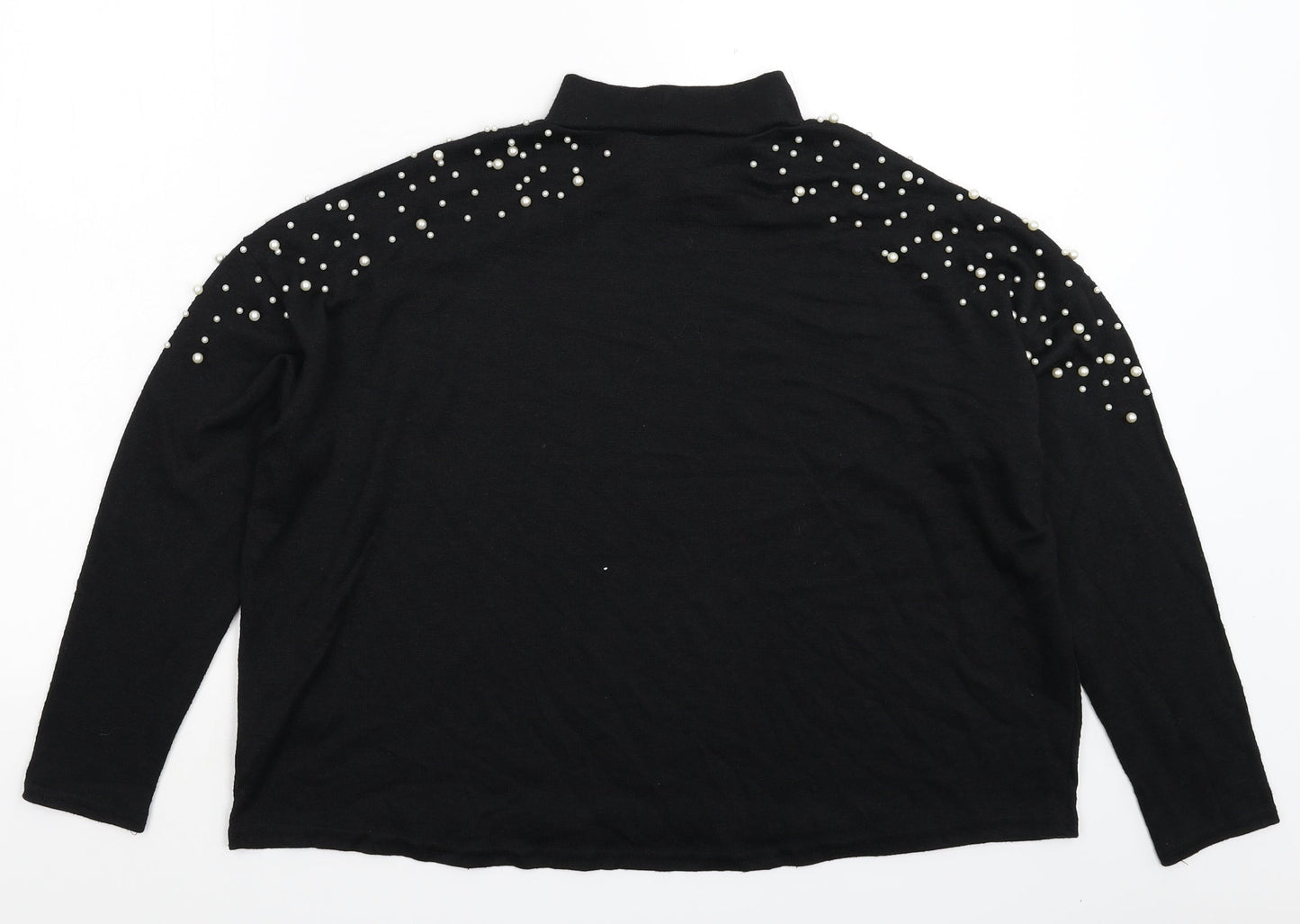 Womens UK Size L Divided Black Pullover Jumper