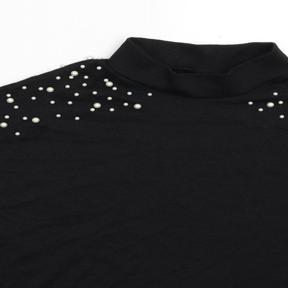 Womens UK Size L Divided Black Pullover Jumper