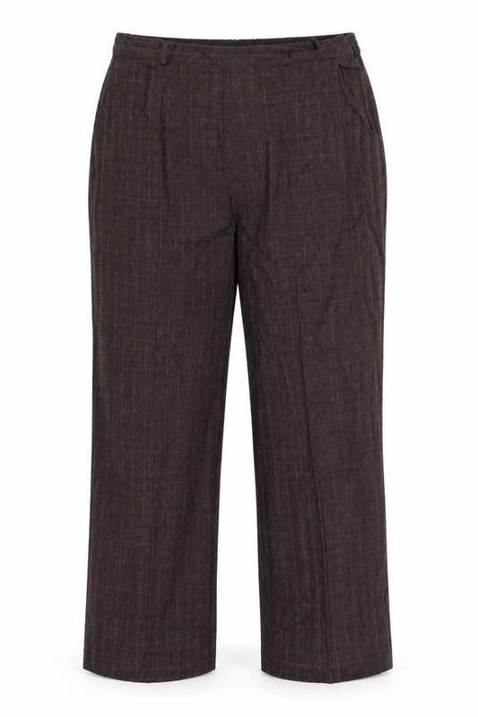 Bonmarché Womens Grey Check Trousers Size 16 L29 in