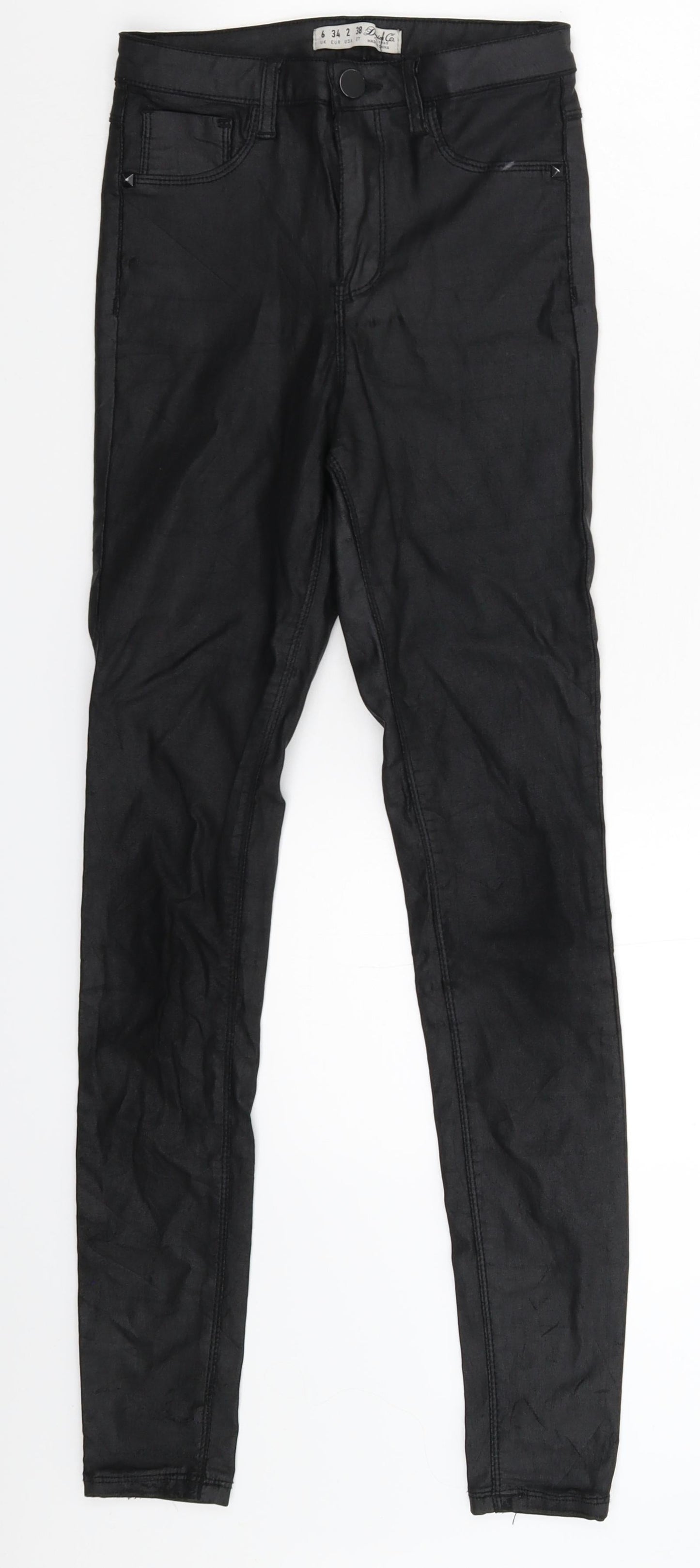 Womens UK Size 6 Denim & Co.  Jegging Black Leggings