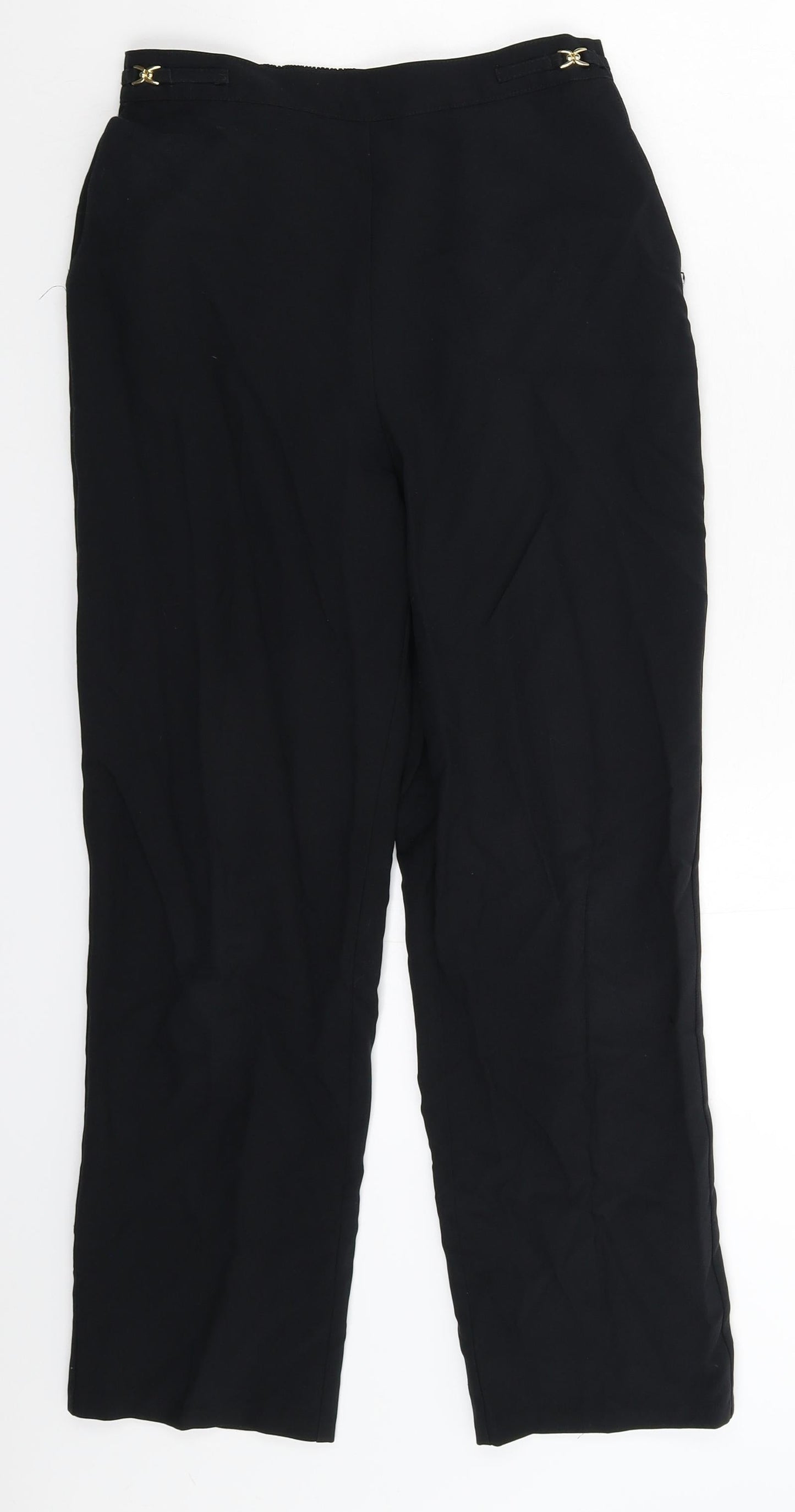 Womens UK Size 8 BHS Extra-Slim Fit  Black Trousers