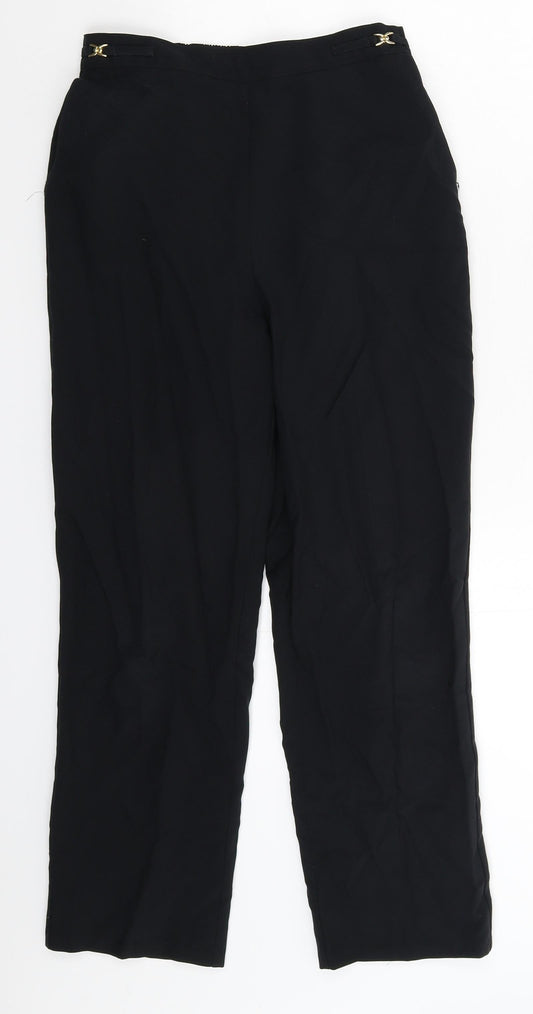 Womens UK Size 8 BHS Extra-Slim Fit  Black Trousers