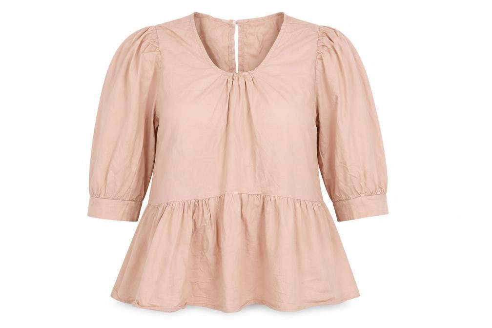 Womens UK Size 12 Boohoo Beige Basic Blouse