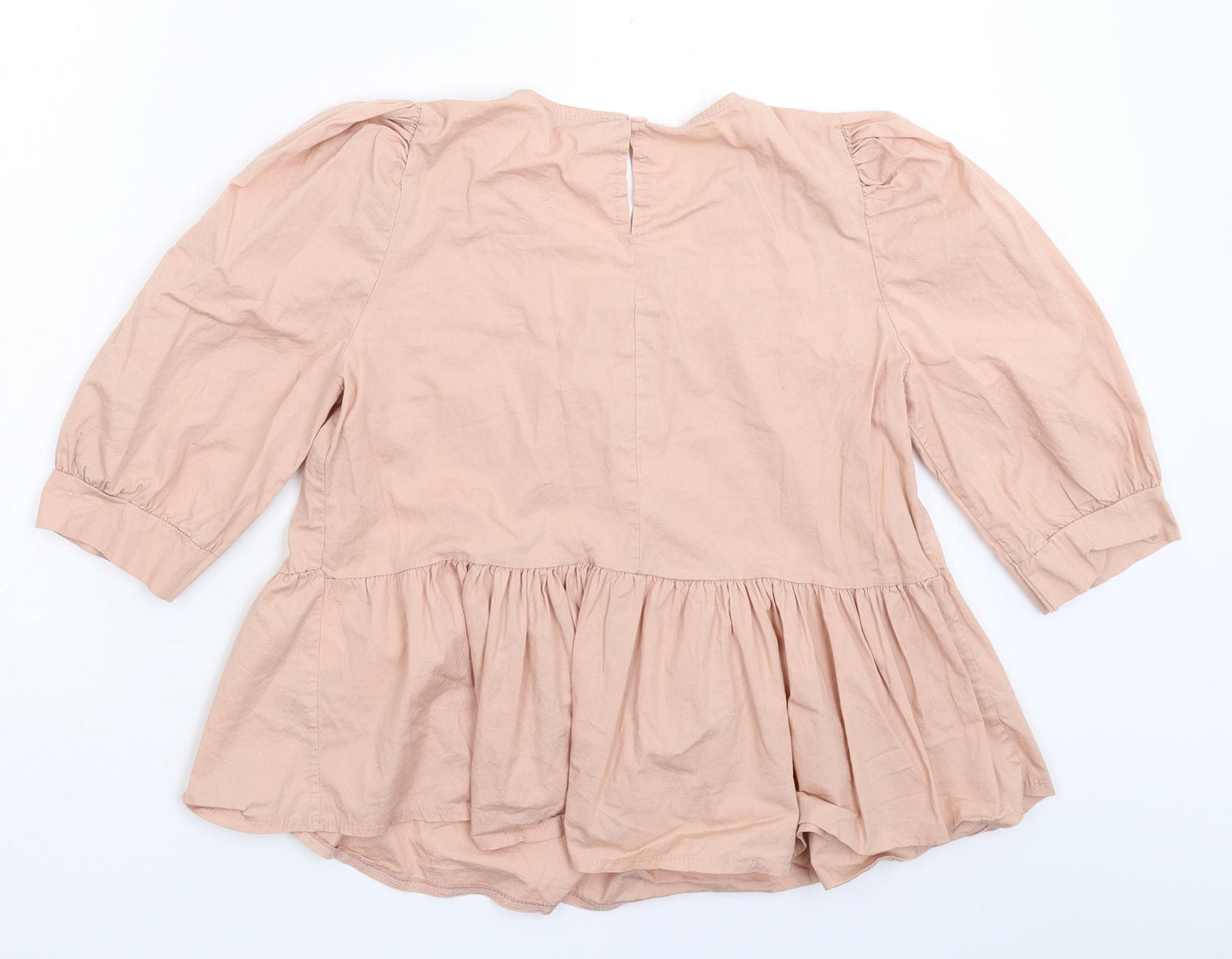 Boohoo Womens Beige   Basic Blouse Size 12