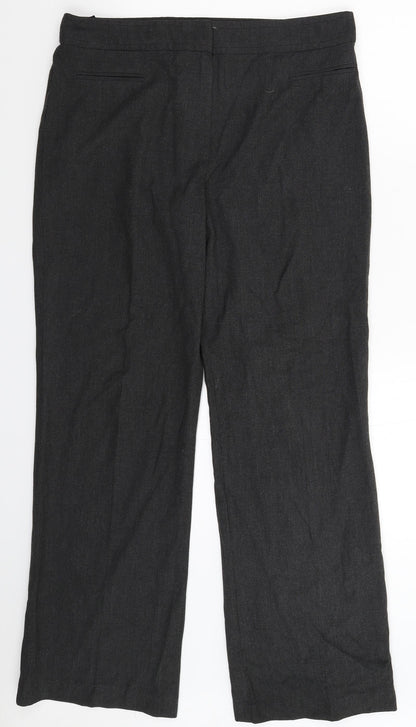Womens UK Size 16 Marks and Spencer Regular Fit Dress Pants Grey Trousers