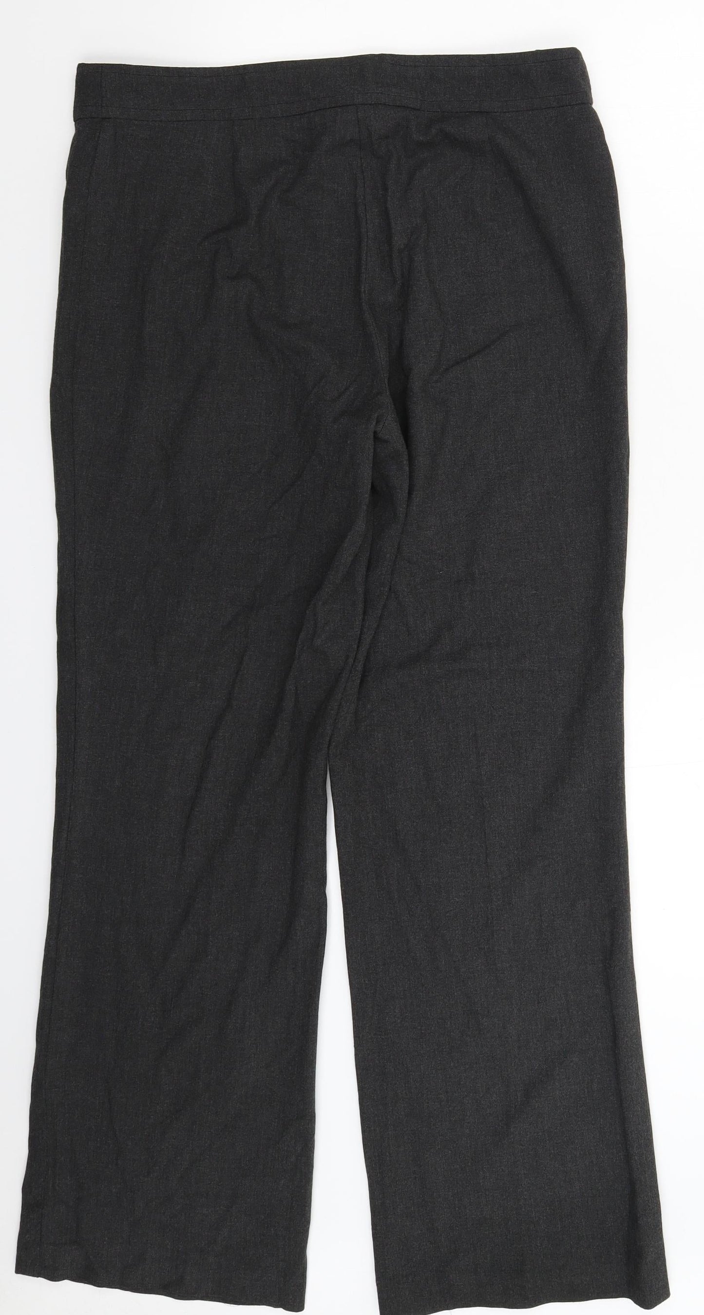 Womens UK Size 16 Marks and Spencer Regular Fit Dress Pants Grey Trousers