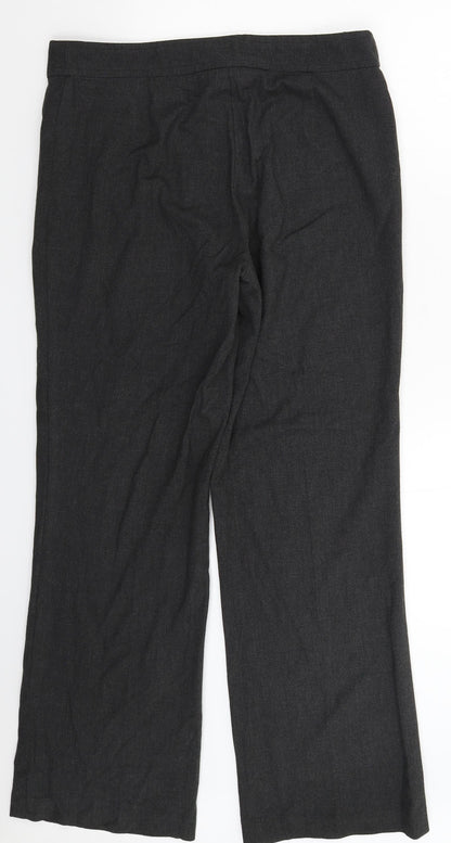 Womens UK Size 16 Marks and Spencer Regular Fit Dress Pants Grey Trousers
